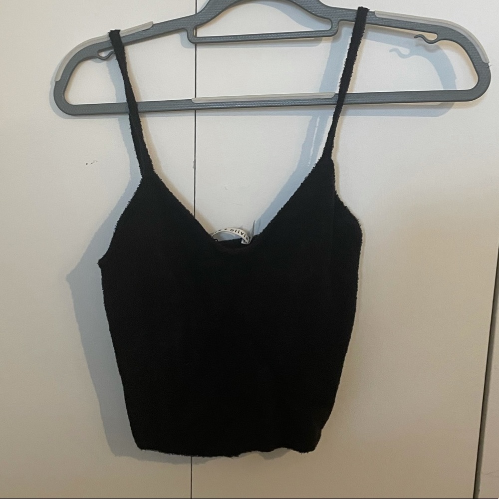 NEW WITH TAGS. Alice & Olivia fuzzy cropped tank